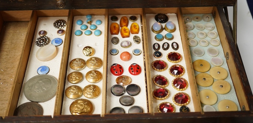 A collection of assorted early to mid 20th century buttons, largest 23mm;, Condition - good